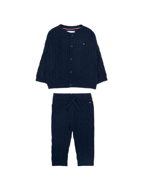 Completo bambino Tommy Hilfiger navy con pantalone top e cappello TOMMY HILFIGER KIDS | KN0KN02160C1G